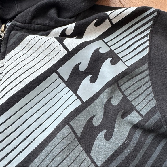 Y2K BILLABONG BLACK ZIP UP HOODIE - XL BOYS - Picture 11 of 15